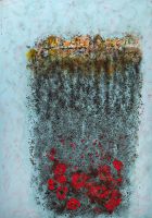 2014 10 fauler zahn  acryl  pastellkreide  asche  tabak  kleber a. hartfaserx100 cm