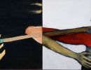 1989 04 jason  acryl  collage  180 x 100 cm